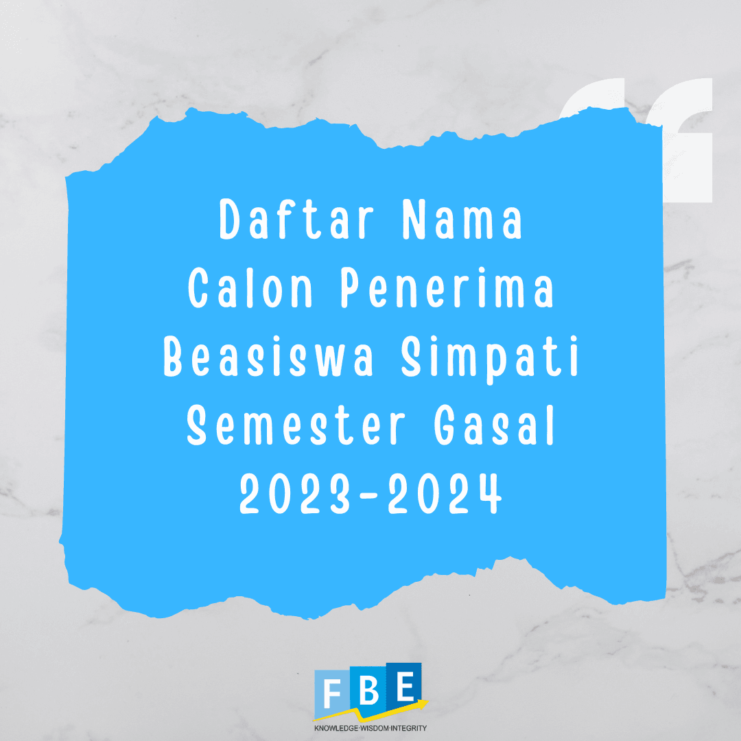 Daftar Nama Calon Penerima Beasiswa Simpati Semester Gasal 2023-2024