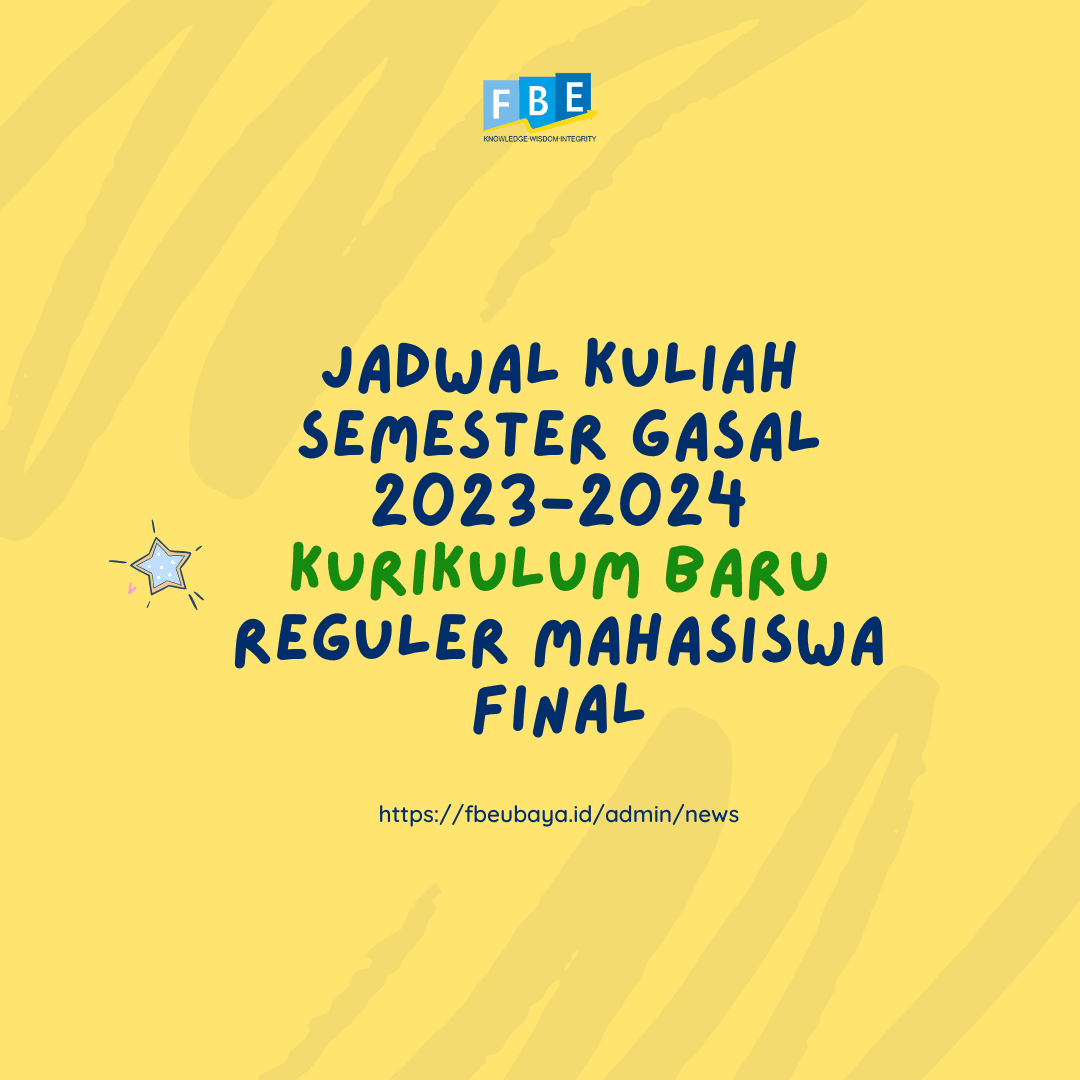 Jadwal Kuliah Semester Gasal 2023-2024 Kurikulum Baru Reguler Mahasiswa Final