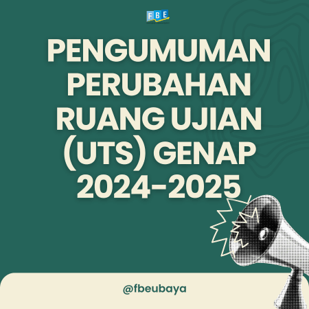 Pengumuman Perubahan Ruang Ujian (UTS) Genap 2024-2025