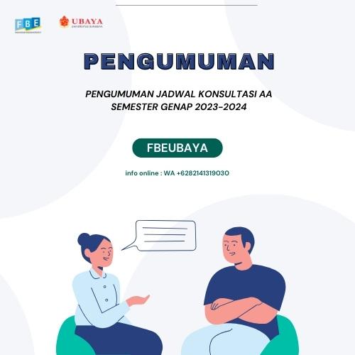 Pengumuman Jadwal Konsultasi AA  Semester Genap 2023-2024