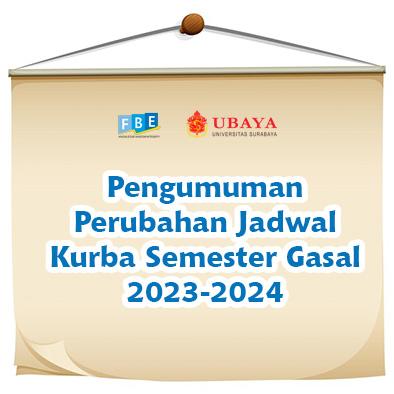 Pengumuman Perubahan Jadwal Kurba Semester Gasal 2023-2024