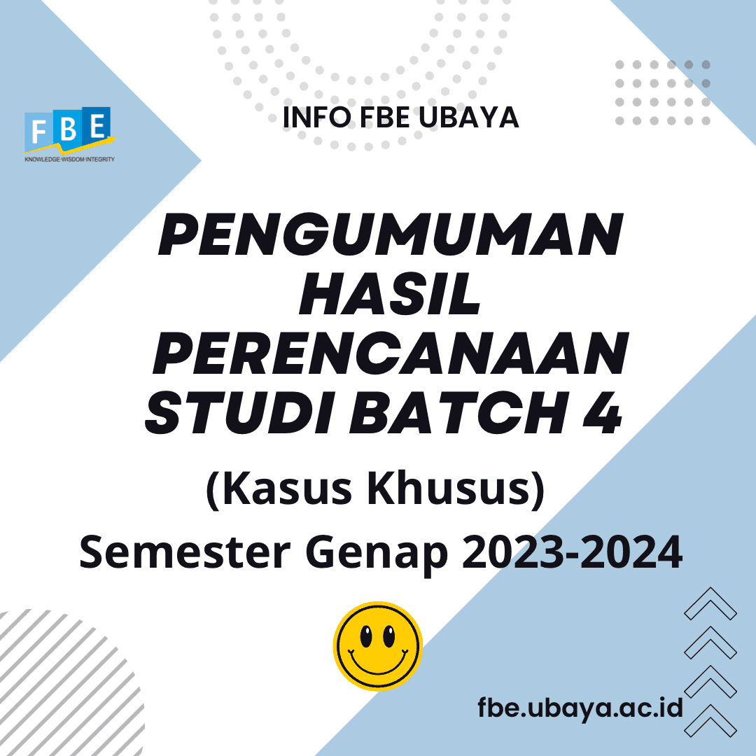 Pengumuman Hasil Perencanaan Studi Batch 4 (Kasus Khusus) Semester Genap 2023-2024