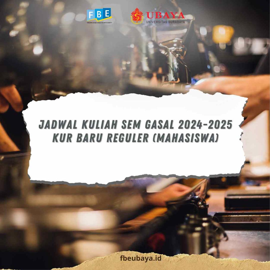 Jadwal Kuliah Sem Gasal 2024-2025 Kurikulum Baru Reguler (Mahasiswa)