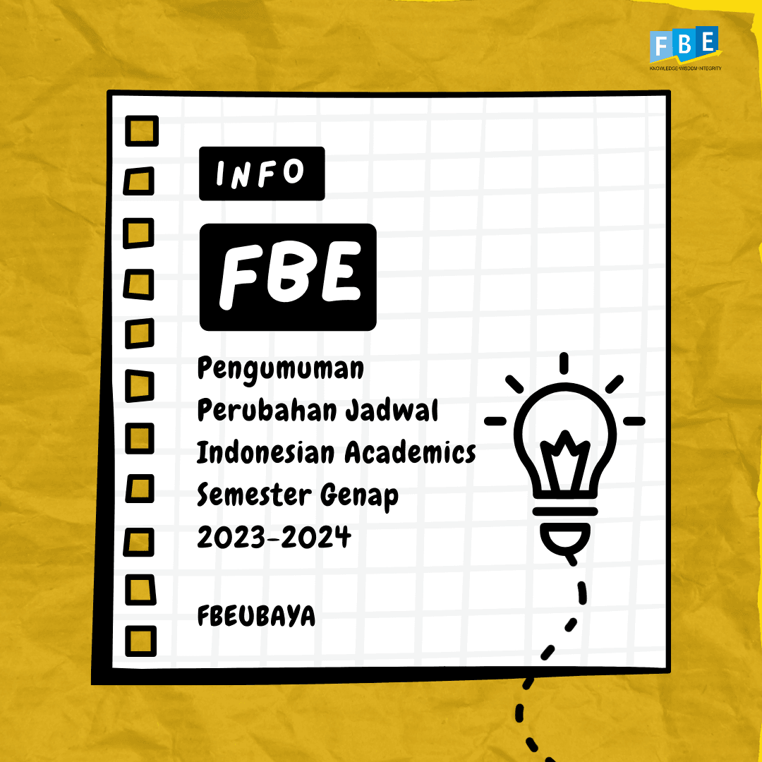 Pengumuman Perubahan Jadwal Indonesian Academics Semester Genap 2023-2024
