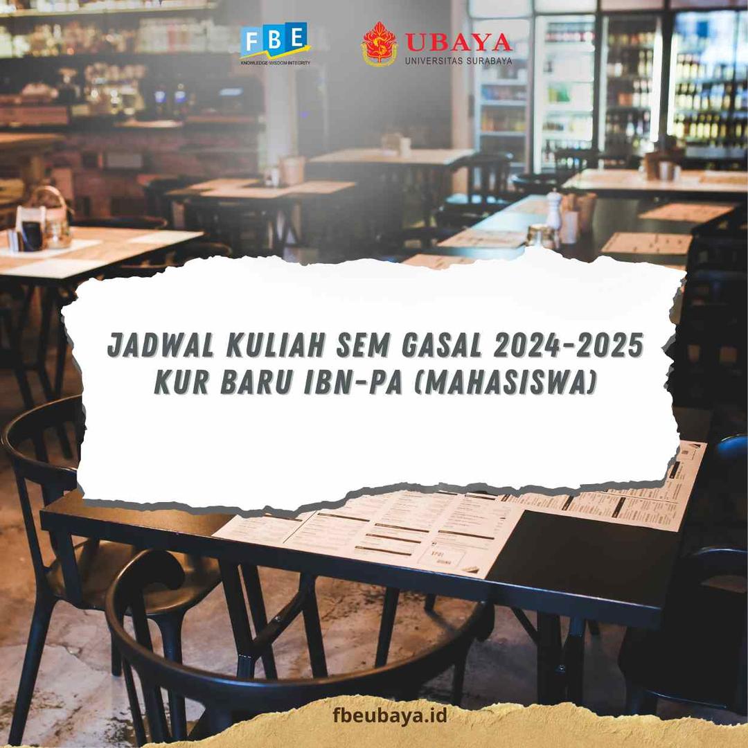 Jadwal Kuliah Semester Gasal 2024-2025 Kur Baru IBN-PA (Mahasiswa)
