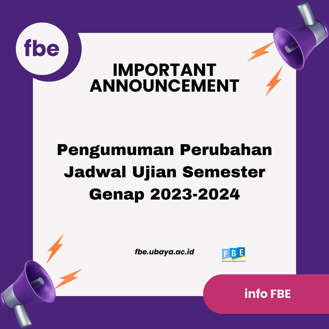 Pengumuman Perubahan Jadwal Ujian Semester Genap 2023-2024