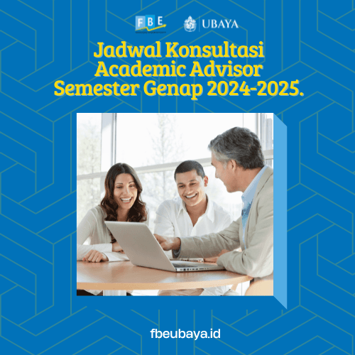 Jadwal Konsultasi Academic Advisor Semester Genap 2024-2025.