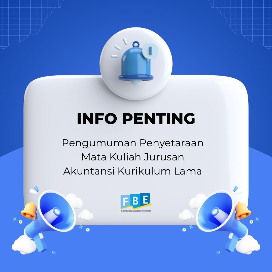 Pengumuman Penyetaraan Mata Kuliah Jurusan Akuntansi Kurikulum Lama