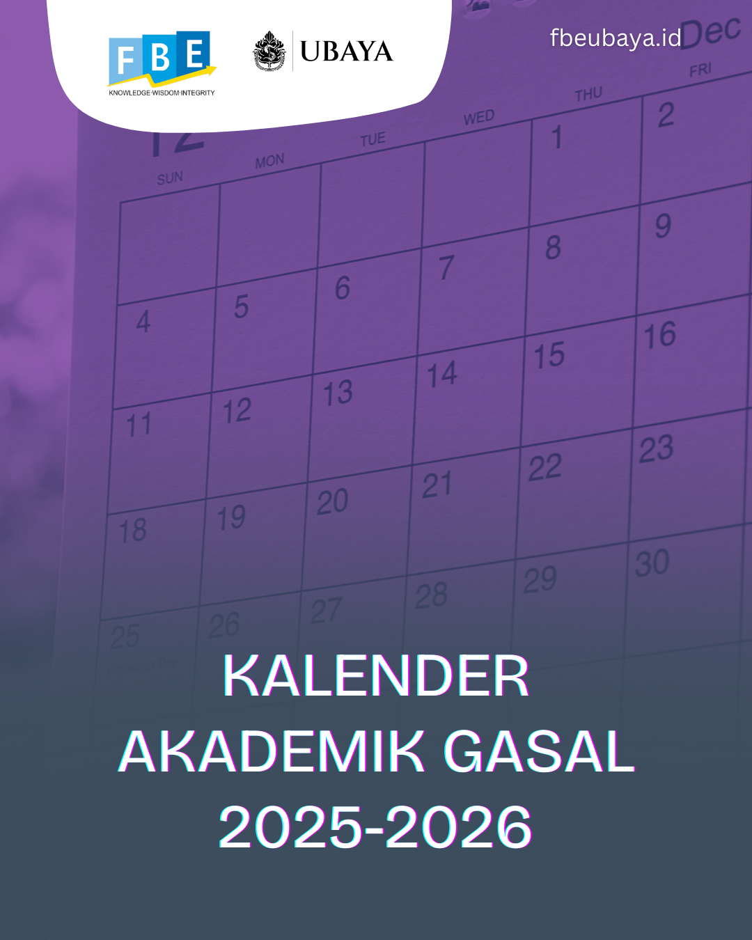 Kalender Akademik Gasal 2025-2026