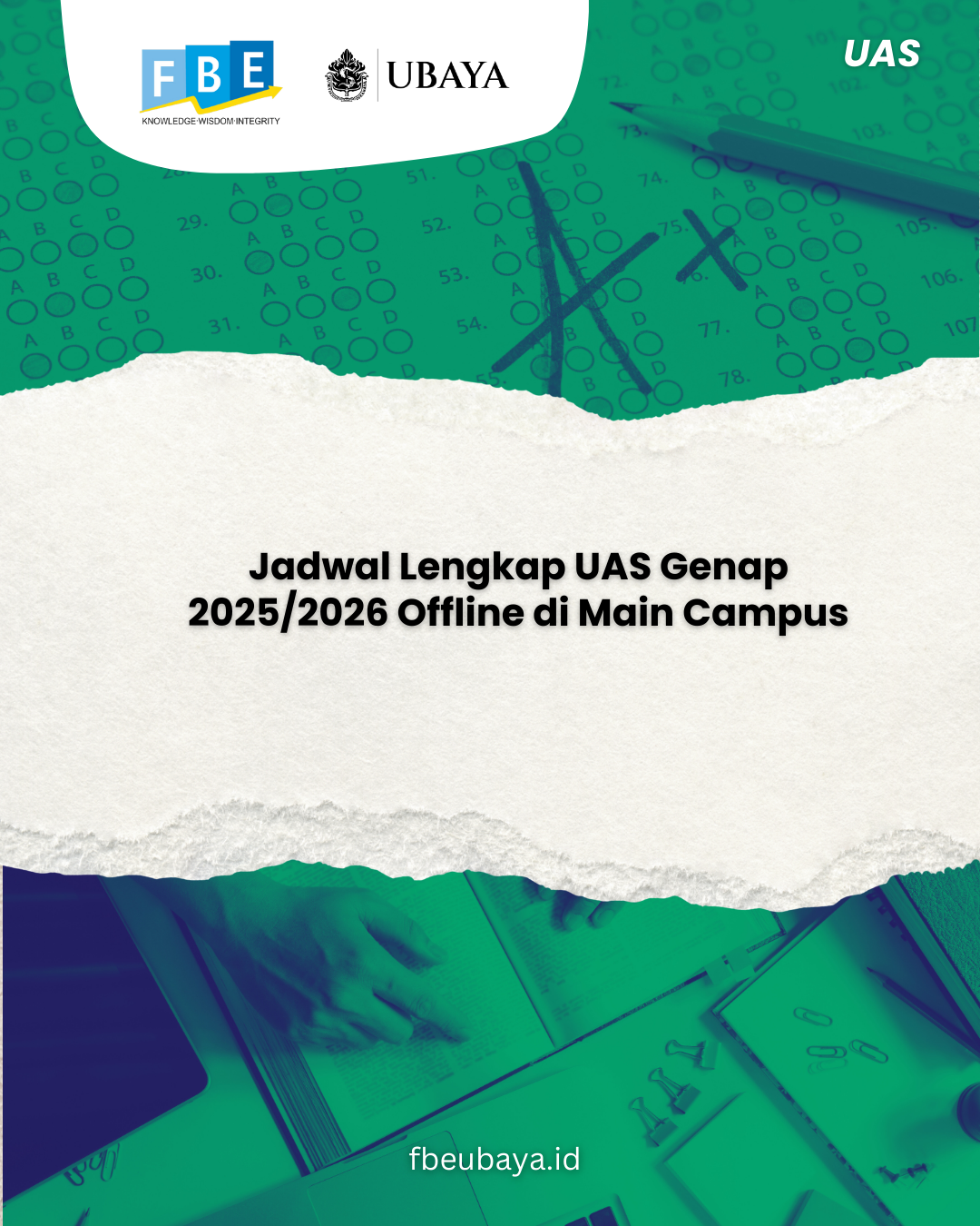 Jadwal Lengkap UAS Genap 2025/2026 Offline di Main Campus