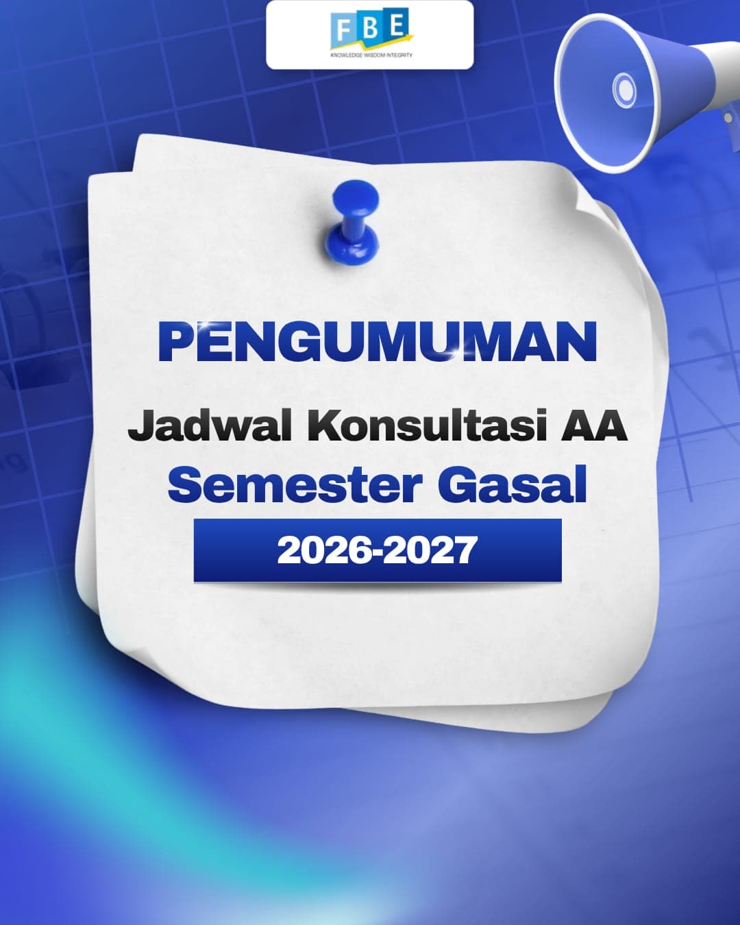 JADWAL KONSULTASI ACADEMIC ADVISOR