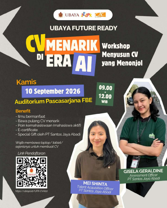 Workshop UBAYA Future Ready: “CV Menarik di Era AI: Workshop Menyusun CV yang Menonjol”