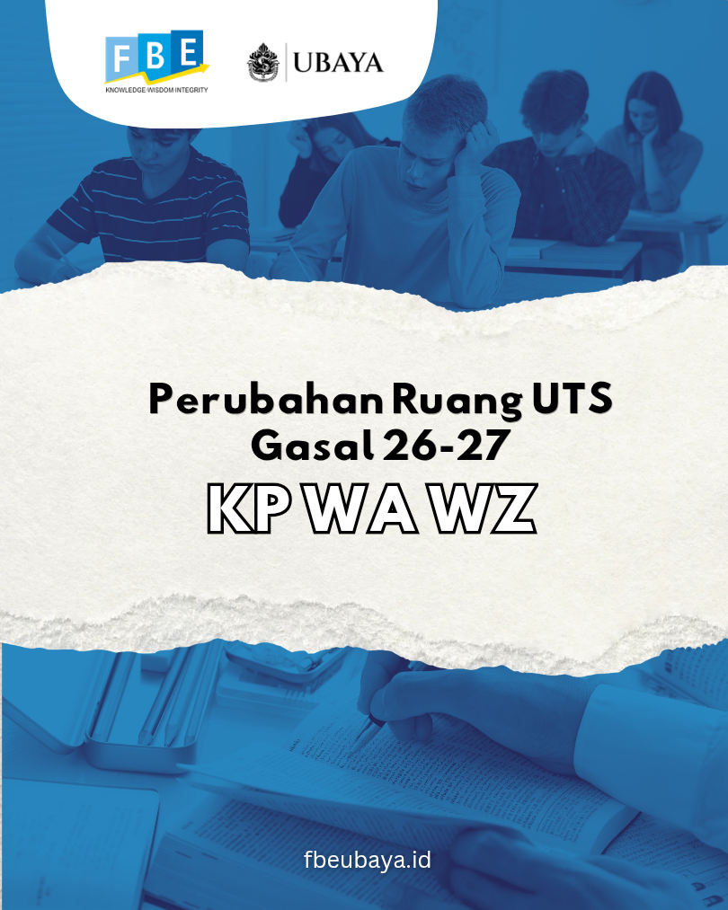 Perubahan Ruang Ujian UTS Gasal 26-27 KP WA WZ