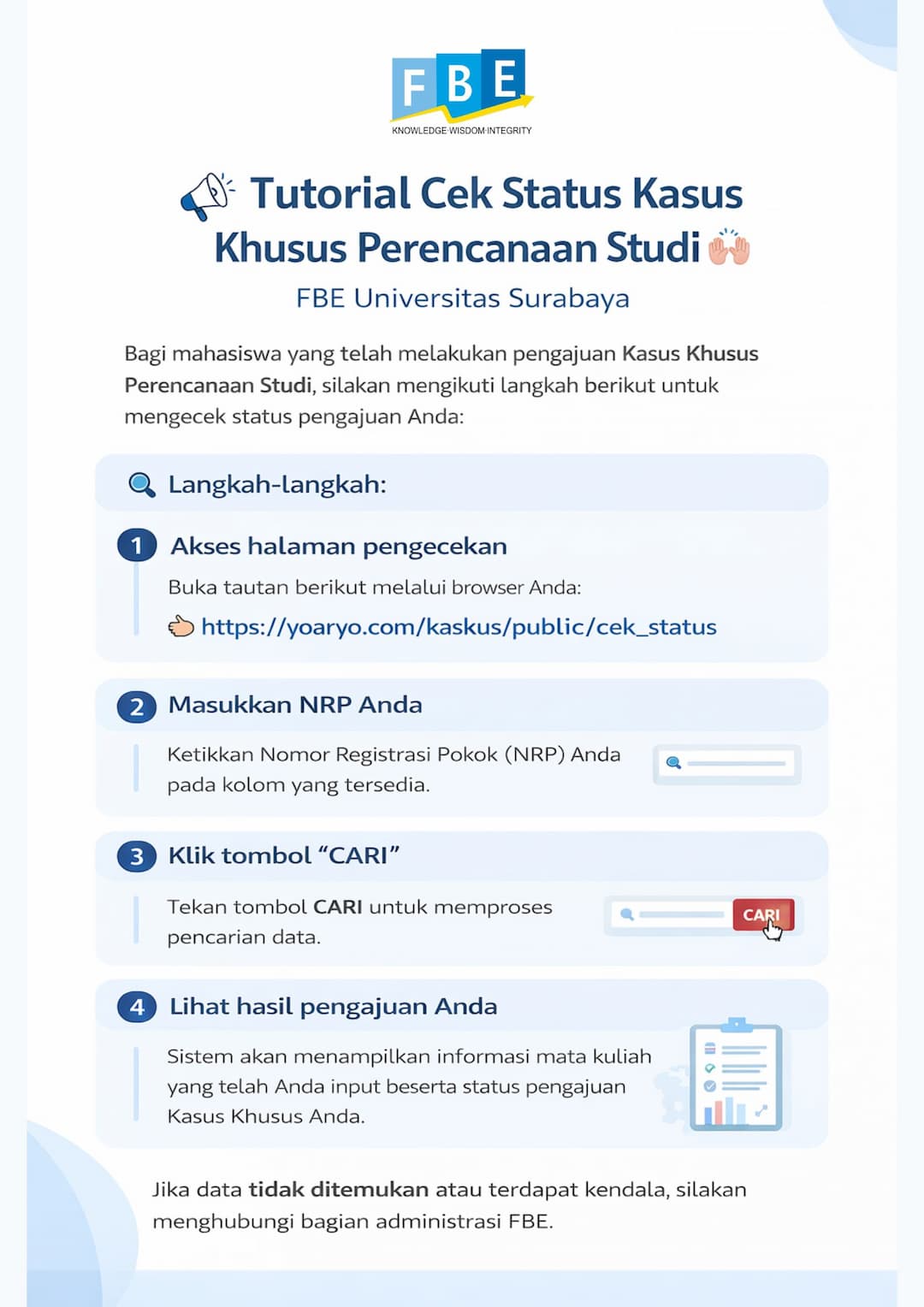 Tutorial Cek Status Kasus Khusus Perencanaan Studi Genap 2025-2026