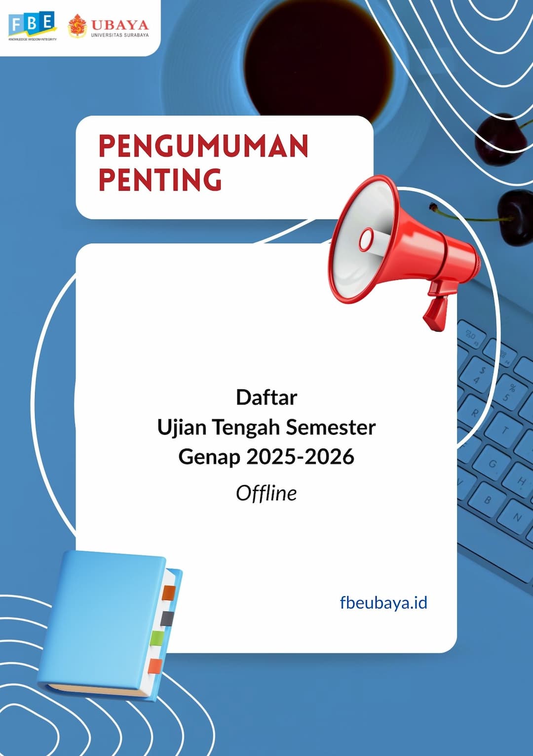 Pengumuman Jadwal UTS Genap 2025/2026 (Offline)